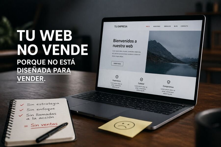 Tu página web no vende porque no está diseñada para vender: lo que nadie le dice a las empresas de servicios