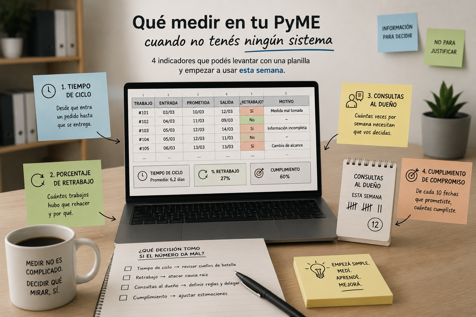 Qué medir en tu PyME cuando no tenés ningún sistema